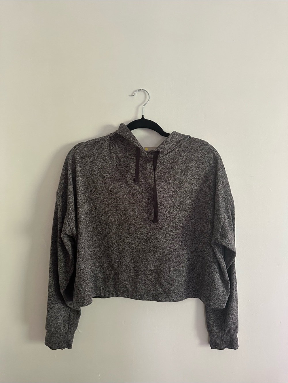 Zella Charcoal Cropped Hoodie Sweatshirt